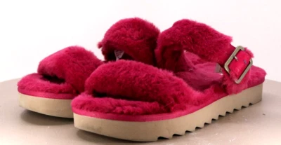 UGG Koolabura Furr-oh Women's Slides Sandals Size 10 Raspberry Red 1110213 - Image 1 of 4