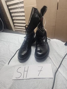 Corcoran Herren Schwarz Lackleder Kappe Zehe Kampfstiefel, Größe 6 1/2 D Neu - Bild 1 von 9