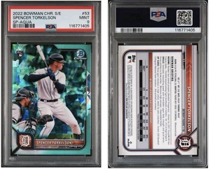 Spencer Torkelson 2022 Bowman Chrome Sapphire Sp /99 Aqua 53 PSA 9 - Bild 1 von 1