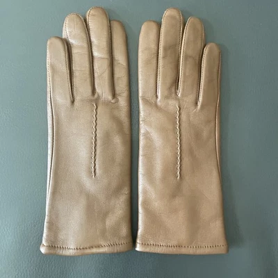 Guantes de cuero Fownes para mujer talla 7,5 marrón guante de conducción forrado genuino ligeramente usados Foto 1 de 4