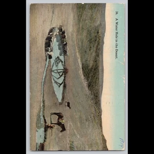 Antigua postal A Water Hole in the Desert Globe Arizona 1914 - Imagen 1 de 3