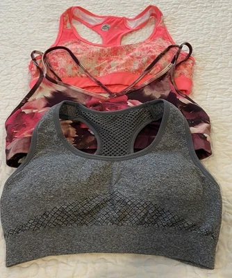 Lot of 3 Women’s Sports Bras Size L RBX / Pro-Fit / Old Navy Active Mix Colors - Image 1 of 4