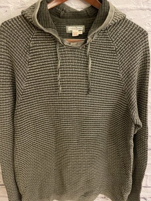 Pulôver com capuz carbono 2 cobalto cesta suéter tecido texturizado cinza masculino grande G - Imagem 1 de 4