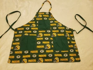 Green Bay Packers Apron Unisex Double-sided 3 Pockets NFL Football BBQ 🏈 - Picture 1 of 8