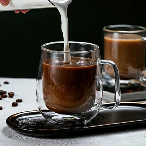 Double Wall Borosilicate Glass Mug, Heat Resistant, 10oz Coffee Cup, Gift Cups - Picture 1 of 13