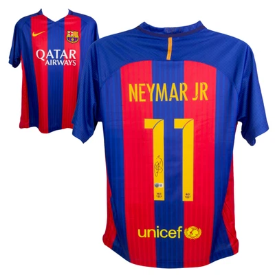 Neymar Jr Signed FC Barcelona Soccer Jersey #11 with Beckett COA - Image 1 of 4