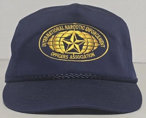 International Narcotic Enforcement Officers Association Vntage Blue Snapback Hat - Picture 1 of 8
