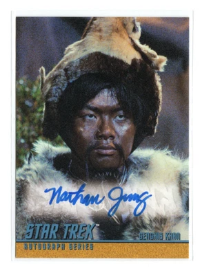 Star Trek Original Series Season 3 Autograph Auto A84 Nathan Jung Genghis Khan - Image 1 of 4