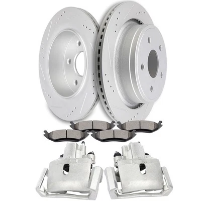 Rear Brake Calipers Brake Rotors Brake Pads For 2004-2009 Dodge Durango - Image 1 of 4