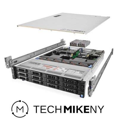 Servidor Dell PowerEdge R730xd 2x E5-2697Av4 2,60 GHz 32 núcleos 128 GB RAM 4x 4 TB SAS Foto 1 de 4