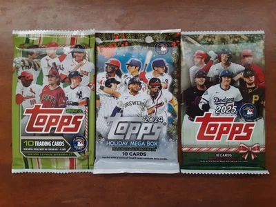 LOT OF 3 2023 2024 2025 Topps Holiday Pack New Factory Sealed Elly Skenes RC?? - Image 1 of 2