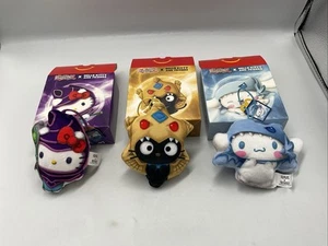 3 McDonalds Yu-Gi-Oh! Hello Kitty & Friends Plush Cinnamoroll, Chococat, Kitty - Picture 1 of 7