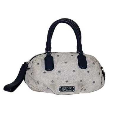 Bolso de Mano Vintage Y2K Marc By Marc Jacobs Q Legend Gamuza Azul Tachonado Foto 1 de 4