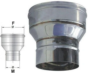 Riduzione/Aumento di diametro per canna fumaria ACCIAIO INOX AISI 316 -VARIE MI - Picture 1 of 3