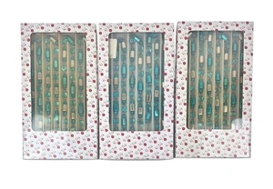 Vtg Dillard's Christmas Tree Garland Trimmings String of Silver Turquoise Jewels - Picture 1 of 11