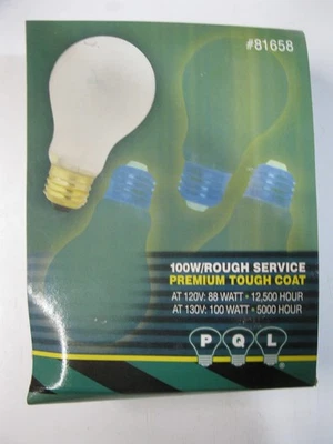 100 Watt Rough Service Bulbs - 4 Pack  tough coat - Image 1 of 3