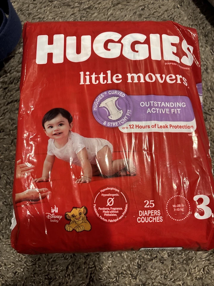 Huggies Little Movers Baby Baby Diaper Size 3 16 to 28 lbs. 49678 100 Ct - Image 1 of 1