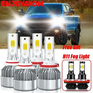 For Ram 4500 2022-2022 LED Headlight Hi/Lo Beam+ Fog Light Bulb 10000lm 6000K 6x - Picture 1 of 11
