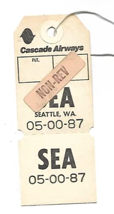 Airline Baggage Tag - Cascade Airways - SEA - Seattle - Unused Obsolete (BT608) - Picture 1 of 1