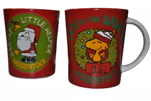 Peanuts Snoopy Christmas 12 oz. Coffee Mug by Gibson (Set Of 2) - Picture 1 of 6