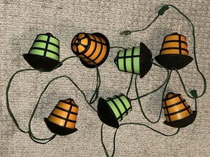 Vintage Halloween Colors Plastic Lantern Camping Patio Style String Lights WOW! - Picture 1 of 3