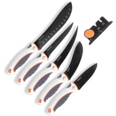 Juego de procesamiento de 6 piezas para exteriores Edge Ergo Max cuchillas de acero inoxidable mangos TPR suaves al tacto Foto 1 de 4