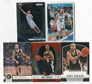 Lotto 5 carte basket Tony Parker SAN ANTONIO SPURS HORNETS (LOTTO 14) - Foto 1 di 1