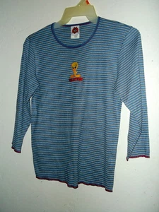 NEW TWEETY sz S long sleeved T SHIRT "WHATEVER" embroidered - Picture 1 of 3