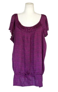 Mandala Print Top Womens Size 2X by Route 66 Purple Magenta - Picture 1 of 9