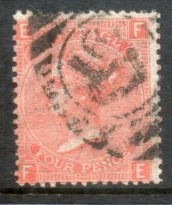 GB QV SG94, 1867, 4d Vermillion plate 9 pair USED. Cat FE - Picture 1 of 1