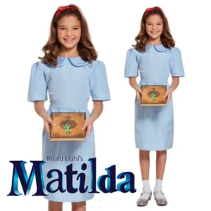 Matilda Fancy Dress Costume Girl Roald Dahl World Book Day To Fit Age 4-12 Years - Picture 1 of 3
