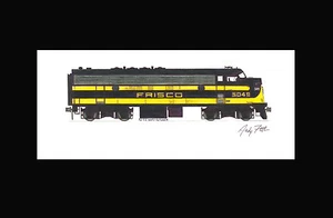 Frisco FP7 11""x17"" estampado enmarañado firmado por Andy Fletcher - Imagen 1 de 1