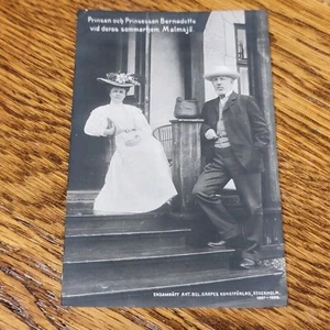 Prince & Princess Bernadotte At Their Summer Home Royalty Real Photo Postcard - Picture 1 of 2