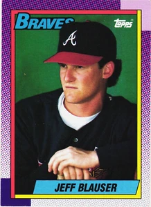 1990 - Topps -- JEFF BLAUSER -- Card # 251 -- Atlanta Braves --- Baseball Card - Picture 1 of 2