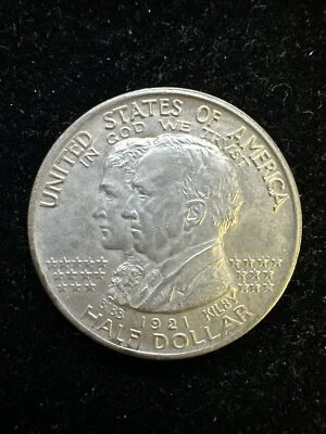 1921 Alabama Centennial Silver Half Dollar .50C - K44192 - Image 1 of 2