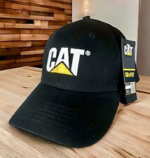 Black Caterpillar CAT Equipment Trucker Cotton Diesel Cap Hat OSFM Equipment NEW