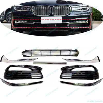 Kit de parachoques delantero moldura de rejilla para BMW 7' G12/11 2015-19 740IX 750i 750ix Foto 1 de 4
