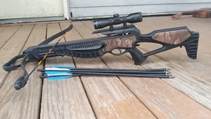 BARNETT CROSSBOWS Wildcat Camo Recurve Crossbow Package, 4x32 Scope, Microfibre - Picture 1 of 4