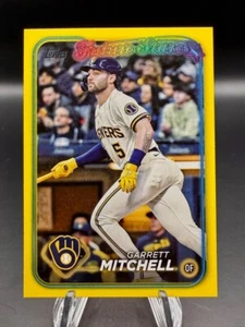 2024 Topps Series 2 - Garrett Mitchell Future Stars Yellow 447 Milwaukee Brewers - Picture 1 of 2