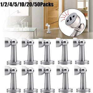 Magnetic Door Stop Holder Home Safety Stopper Guard Office Fitting Screws Catch - Picture 1 of 12