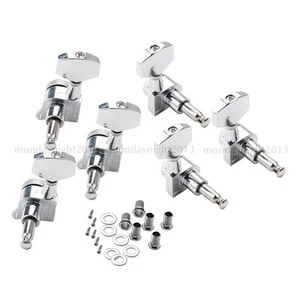 6PCS Auto lock Guitar Tuning Machine Heads 3L3R Chrome w/thread - Picture 1 of 4