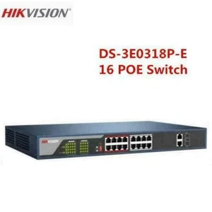 4K DS-3E0318P-E 1000M Combo Uplink 100Mbps RJ45 Auto-MDIX 16 Port POE Switches - Bild 1 von 3