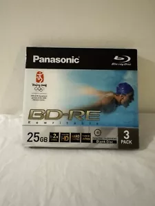 Panasonic 25gb Bd-re Rewritable 3pack New Sealed - Picture 1 of 3
