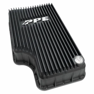 Heavy Duty Cast Aluminum Deep Transmission Pan Black for 11-19 Ford 6.7 6R140 - Picture 1 of 2