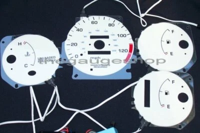96-00 HONDA CIVIC DX AT or MT GLOW GAUGES WHITE to BLUE or GREEN 97 98 99 - Image 1 of 4