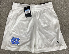 Nike Jordan Women's Medium UNC North Carolina Team Basketball Short White At0538