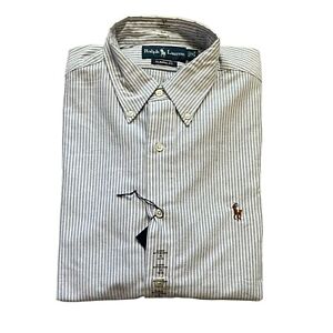 Polo Ralph Lauren Men's Classic Fit Cotton Oxford Multicolor Pony Dress Shirt