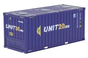 Kombimodell 88015.07 20' Fuss Container Bulk UNIT20 blau H0 1/87 NEU+OVP - Bild 1 von 3