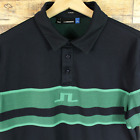 J.Lindeberg Mens Golf Polo Shirt Size L Slim Fit Short Sleeve