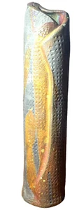 Raku Fired Free Form Vase Artist Marked BAC  Collectable Art Pottery - Picture 1 of 16